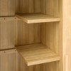 Outsunny Small Shed, Wooden Garden Storage Shed with 3 Shelves, Outdoor Tool Storage Cabinet with Tilt Roof and Lockable Door, 77.5 x 54.2 x 179.5 cm, Natural