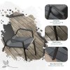 Outsunny Stackable Outdoor Chairs Set of 4, Rattan Garden Chairs with Armrests and Backrest for Deck, Grey
