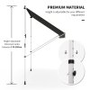 Outsunny Balcony 3 x 1.5m Manual Adjustable Awning, DIY Patio Clamp Awning Canopy, Retractable Shade Shelter Easy to Move for Balcony, Grey