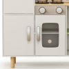 AIYAPLAY Toy Kitchen Playset, Kids Play Kitchen Role Playing Game with Phone, Ice Maker, Stove, Sink, Utensils, for Ages 3-6 Years - White