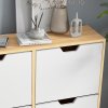 HOMCOM Modern Shoe Cabinet with 4 Flip Drawers and Adjustable Shelf, Hallway Shoe Cupboard Storage Organizer for 16 Pairs of Shoes
