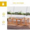 Pawhut Rabbit Run Wooden Rabbit Hutch Cage 6ft with Wire Mesh, Openable Roof, Play Space for Outdoor, 181 x 100 x 48 cm, Natural Wood Finish