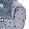 AIYAPLAY Kids Armchair, Glow in the Dark Single Chair with Star Design, Upholstered Toddler Tub Chair for Bedroom, Playroom, Kid Room, Grey