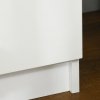 HOMCOM High Gloss Front Bedside Table, Nightstand with RGB LED Light and 2 Drawers, Chest of Drawers for Bedroom, Living Room, White