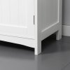 kleankin Pedestal Under Sink Cabinet with Double Doors, Modern Bathroom Vanity Unit, Storage Cupboard with Adjustable Shelves, White