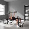 SPORTNOW Weight Bench with Bench Press Rack, Preacher Curl Bench, Leg Curl Machine, Incline or Flat Workout Bench for Home Gym Strength Training Weight Lifting