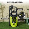 DURHAND 1800W High Pressure Washer, 150 Bar Pressure, 510 L/h Flow, High-Performance Portable Power Washer Jet Wash Cleaner with 6M Hose and Hose Reel for Garden, Car, Furniture, Green