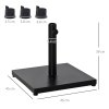 Outsunny ??35/38/48MM 18KG Steel Square Parasol Stand Base w/ Adjustable Knob Umbrella Stand Garden Patio Outdoor Home, Black