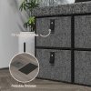 HOMCOM Shoe Bench with Seat, Shoe Storage Bench with Cushion and 6 Fabric Drawers for Entryway, Hallway, Living Room, Bedroom