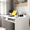 HOMCOM Modern Computer Desk, Home Office Table, Small Writing Desk with Storage Shelf, 90 x 50cm