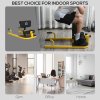 HOMCOM Squat Machine with Push Up Stand, Padded Hip Thrust Bench with Adjustable Cushion for Home Gym Work Out, Yellow