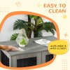 PawHut Dog Crate Furniture End Table, Pet Kennel for Small and Medium Dogs with Magnetic Door Indoor Animal Cage, Grey, 85 x 55 x 75 cm