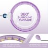 SPORTNOW Smart Weighted Hula Hoop for Adults, Hula Ring with 16 Detachable Knots, 360 Auto-Rotating Ball and Digital Counter, Massage Hula Circle For Weight Loss, Purple