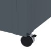 Outsunny 331 Litre Garden Storage Box, Waterproof Outdoor Storage Box with Wheels and Handles, Lockable Galvanised Steel Outside Deck Box Organiser for Tools, Cushions, Dark Grey