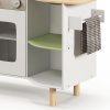 AIYAPLAY Toy Kitchen Playset, Kids Play Kitchen Role Playing Game with Phone, Ice Maker, Stove, Sink, Utensils, for Ages 3-6 Years - White