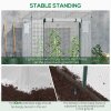 Outsunny Tomato Greenhouse Walk-in Garden Greenhouse with Pent Roof, Roll-up Door, Mesh Window for Plants Flowers Herbs Grow, 200 x 76 x 168 cm, White