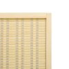 HOMCOM 4 Panel Folding Room Divider Screen, Wall Panel Privacy Furniture, Freestanding Paravent Partition Separator for Living Room, Bedroom and Office, 180 x 180cm, Natural