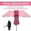 Outsunny 4.6m Garden Parasol Double-Sided Sun Umbrella Patio Market Shelter Canopy Shade Outdoor with Cross Base - Red