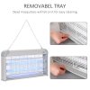 Outsunny 30W Electric Fly Zapper, Bug Zapper with UK Plug, 2 UV Bulbs, Hanging Chain, On/Off Switch and Removable Catch Tray, 60?O Coverage Insect Mosquito Killer for Indoor and Outdoor Use, Grey