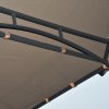 Outsunny 2.4 x 1.5 m (8' x 5') Grill Gazebo Canopy with Extendable Side Awnings, Outdoor BBQ Gazebo Shelter with 2 Side Shelves for Garden, Patio