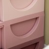 HOMCOM Kids Storage Units with 6 Drawers 3 Tier Chest Vertical Dresser Tower Toy Organizer for Nursery Playroom Kindergarten Pink
