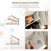 HOMCOM Narrow Shoe Cabinet, Slim Shoe Storage Cabinet with 2 Flip Drawers, 2 Slide Out Drawers and Adjustable Shelves for 12 Pairs of Shoes for Entryway Hallway