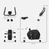 SPORTNOW Exercise Bike, Quiet Stationary Bike with 8-Level Magnetic Resistance, Heart-Rate Sensor, Adjustable Seat, Wheels and LCD Monitor, for Home Gym Workout, White