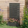 Outsunny Garden Planter with Trellis for Climbing Plants, Vines, Flowers, Freestanding Raised Bed for Garden, Outdoor, Patio, Planter Box with Drainage Gap, 72x38x150cm, Black