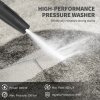 Outsunny 1800W High Pressure Washer, 150 Bar Pressure, 420 L/h Flow, Portable Power Washer Jet Wash Cleaner with Adjustable Nozzle, 6M Hose, Steel Handle for Home Patio Car Driveway, Yellow