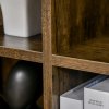 HOMCOM 3 Tier Bookshelf, Modern Cube Bookcase with 6 Open Storage Compartments, Freestanding Display Storage Unit for Living Room, Bedroom, Study