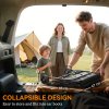 Outsunny 62L Festival Trolley on Wheels, Garden Folding Trolley Cart, 120kg Heavy Duty Collapsible Folding Wagon with Adjustable Handle and Carrying Bag for Beach, Camping, Festival, Grey