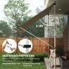 Outsunny Balcony 3 x 1.5m Manual Adjustable Awning, DIY Patio Clamp Awning Canopy, Retractable Shade Shelter Easy to Move for Balcony, Beige