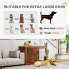 PawHut Dog Crate Furniture, Dog Cage End Table with Openable Top, Two Lockable Doors, for Extra Large Pets, 118 x 75 x 77cm, Rustic Brown