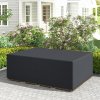 Outsunny 600D Oxford Outdoor Garden Furniture Sofa Set Cover, Waterproof Anti-UV Rattan Sun Lounger Protection Protector Cover, 275L x 205W x 90Hcm, Black