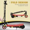 HOMCOM 120W E-Scooter Folding Electric Scooter with 12km/h Maximum Speed, Three Mode LED Headlight, Adjustable Height, Warning Bell, for Ages 7-14 Years - Red