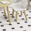 AIYAPLAY 3 Pieces Toddler Table and Chair Set with Centre Mesh Bag, Kids Activity Table Set with Bear Shaped Backrest, for Arts, Crafts Reading Dining, Aged 3-6 Years
