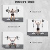 HOMCOM Heavy Duty Weight Stand Barbell Squat Stand Barbell Rack Spotter Gym Fitness Power Rack Holder - Black