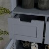 kleankin Bathroom Cabinet with Drawers, Bathroom Storage Cabinet with Louvred Doors, Open Compartment and Adjustable Shelf for Washroom