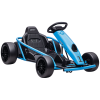HOMCOM 24V Electric Go Kart for Kids, Drifting Ride-On Racing Go Kart with Slow Start, Music, Horn Honking and Safety Belt, for 8-12 Years Old, Blue