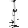 SPORTNOW Wall Mount Cable Machine, 15 Positions Adjustable Cable Crossover Machine Dual Pulley System for Home Gym