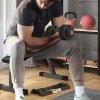 SPORTNOW 24KG Single Adjustable Dumbbell, 4-in-1 Weights with Storage Tray and Non-Slip Handle, Home Gym Fitness Equipment, Black