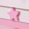 HOMCOM Girls Dressing Table with Mirror, Stool, Kids Dressing Table, Unicorn-Designed Play Toy for Toddles Girls Age 3-6 Years, Acrylic Mirror, Pink and White