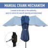 Outsunny 4.6m Garden Parasol Double-Sided Sun Umbrella Patio Market Shelter Canopy Shade Outdoor with Cross Base - Blue