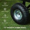 Outsunny Garden Trolley Cart, Heavy Duty Festival Trolley with Removable Liner, Quick-Release Sides, 10
