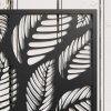 Outsunny Metal Garden Bed with Trellis, Wall Mounted or Freestanding Raised Planter with Privacy Panel, Leaf Cut-out Privacy Screen with Planter Box for Climbing Plants, Flowers, Vegetables