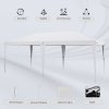 Outsunny Pop Up Gazebo 3 x 6m, Foldable Canopy Tent, Height Adjustable Wedding Awning Canopy w/ Carrying Bag, White