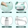 HOMCOM Gaming Chair for Adults with Cat Ears, Faux Leather Reclining Computer Chair with Footrest, Lumbar Support and Headrest, Height Adjustable Swivel Seat, Light Blue