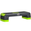 HOMCOM Aerobic Step, 10cm, 15cm & 20cm Height Adjustable Exercise Stepper for Exercise Workout, Nonslip Step Board Great for Home & Office, Grey and Green