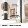 Outsunny 3 x 3 m Pergola with Retractable Roof Canopy and Netting Sidewalls, Aluminium Frame Garden Gazebo Outdoor Sun Shade Shelter for Grill, Patio, Deck, Khaki
