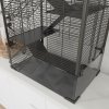 PawHut Hamster Cage with Deep Tempered Glass Bottom, 4 Tier Large Hamster Tank with Hut, Running Wheel, Platforms, Ramps, Food Dish, Water Bottle, for Syrian, Dwarf, Rats, Gerbils, 60 x 40 x 80cm